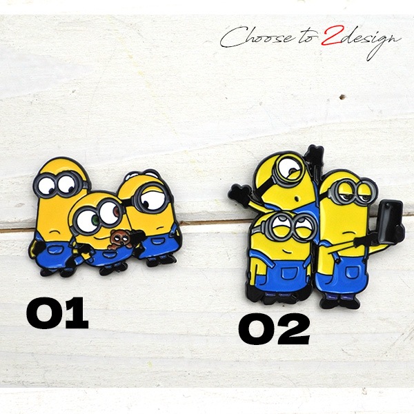 大幅値下げ❣️ミニオン 16周年記念ピンバッジセット ミニオンズ MINIONS ピンバッジ 全2種類 ミニオン 大きめ ブローチ
