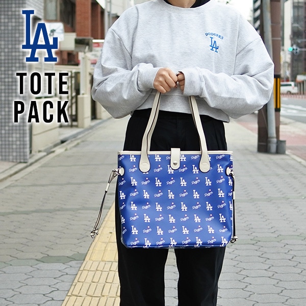 LA Dodgers トートバッグ 中型 青 ドジャース トートバック MLB dodgers LA LOS ANGELES ロサンゼルス