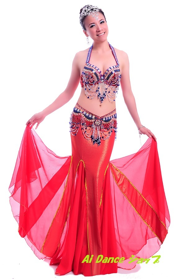 ベリーダンス衣装コスチュームS14--ブラ＋ベルト 2点セット837 ベリー