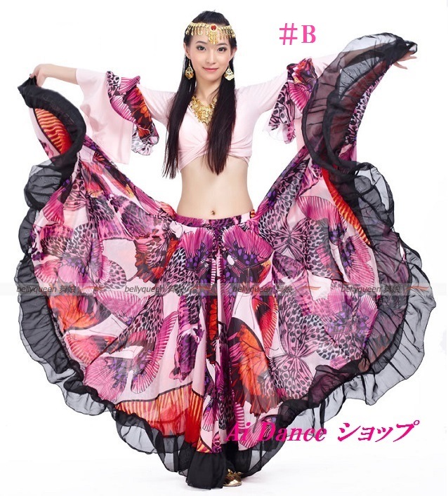 ベリーダンスジプシー720 度ビッグ裾ダンス黒水玉エレガントな妖精スタイル シフ ベリーダンスジプシー720 度ビッグ裾ダンス黒水玉エレガントな