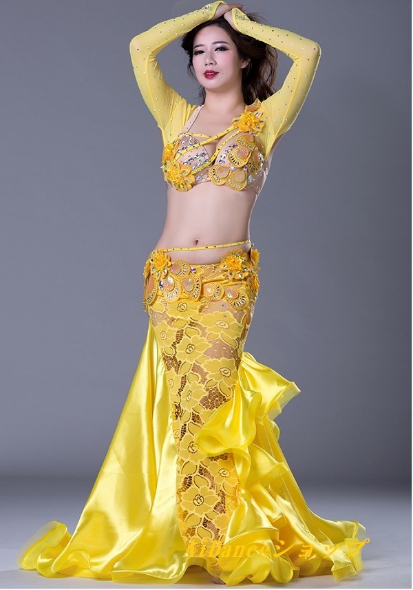 ベリーダンス衣装Bella イエロー