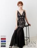Sのみ即納][instock]【RAN SERENE】ロング/ドレス/ワンピース/ブルー