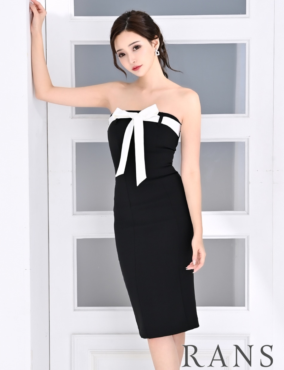 rans タイトワンピース Mのみ即納][instock]【RANS】丈長/ドレス/ワンピース/ベア/タイト