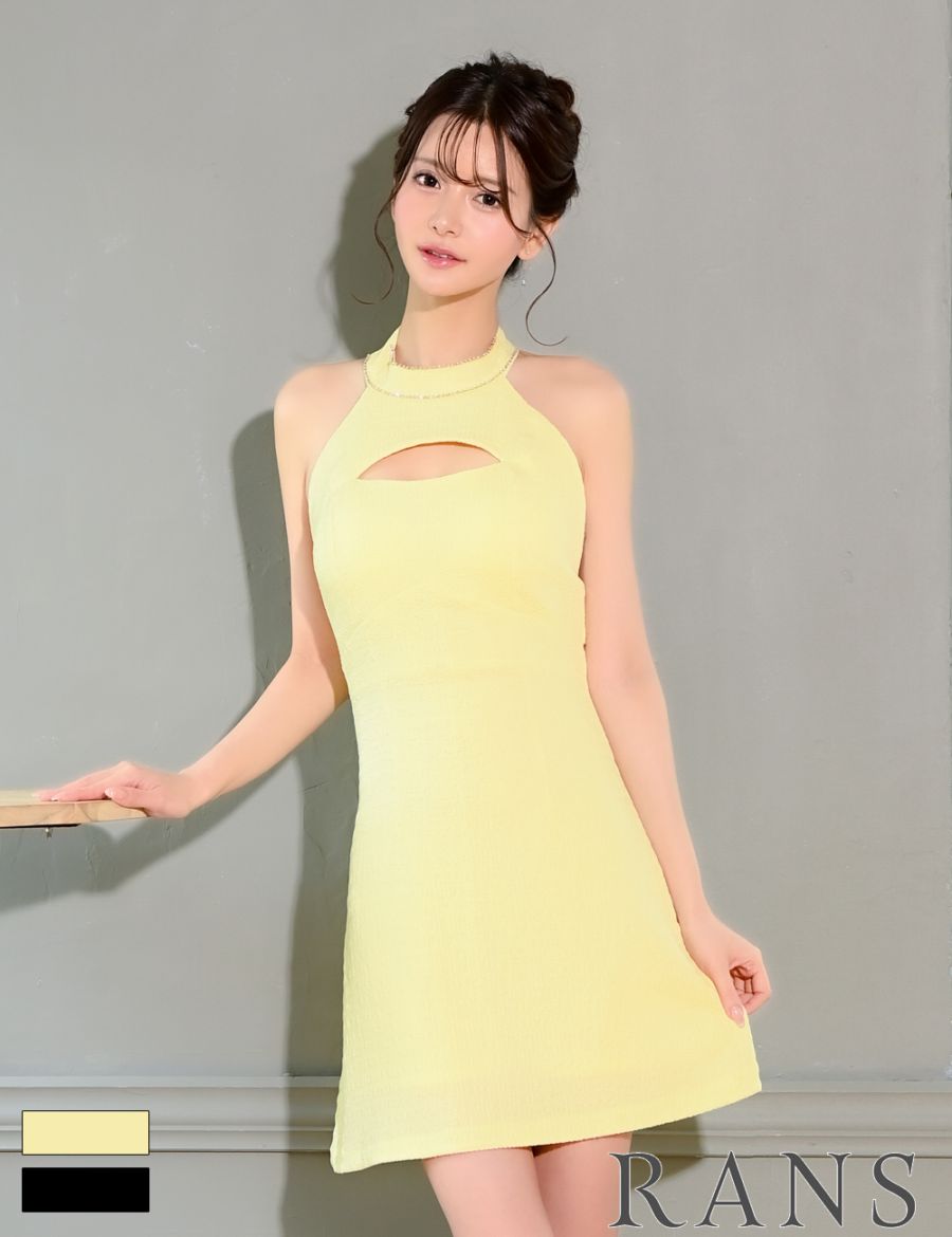 Sのみ即納][instock]【RANS】ミニ/ドレス/ワンピース/イエロー