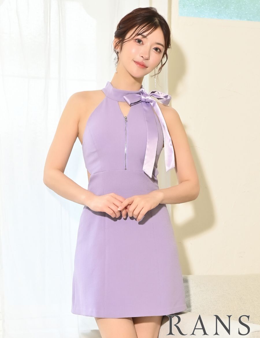 即納][instock]【RANS】ミニ/ドレス/ワンピース/パープル