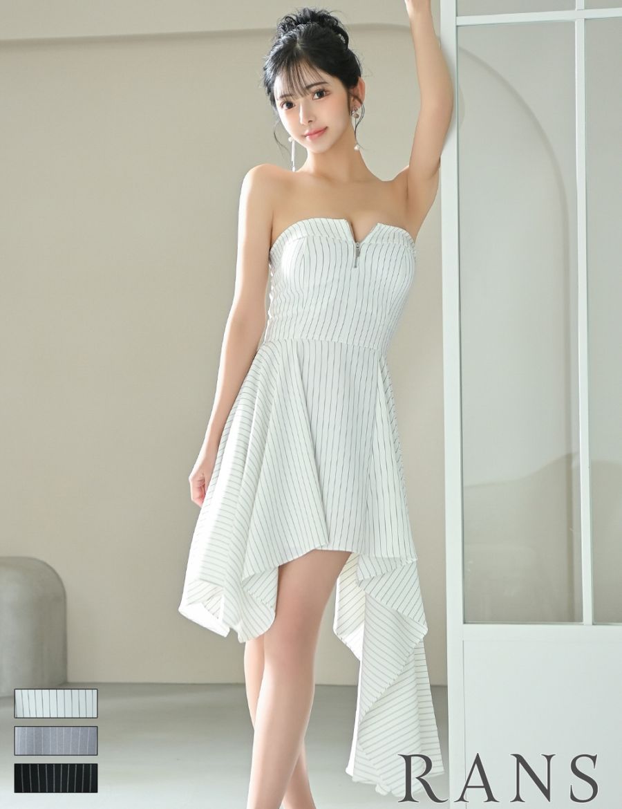 即納][instock]【RANS】丈長/ミニ/ドレス/ワンピース/ホワイト/ベア