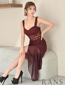 Sのみ即納][instock]【RAN SERENE】丈長/ドレス/ワンピース/レッド
