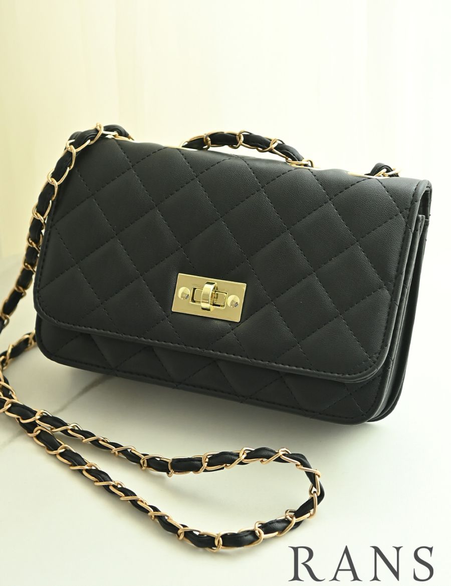 バッグ/ショルダーバッグ/ブラック/ツイストロック/チェーン