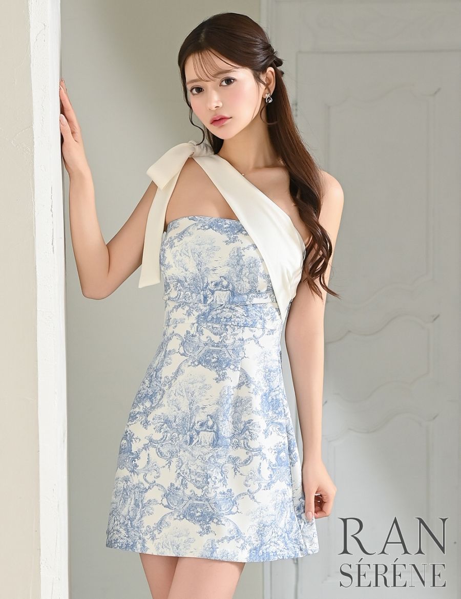 Sのみ即納][instock]【RAN SERENE】ミニ/ドレス/ワンピース/ブルー