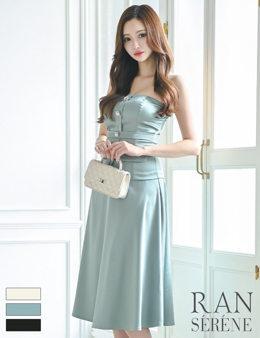 みんこ 洗礼ドレス 他の方の御購入はお控えください。 Mのみ即納][instock]【RAN SERENE】丈長/ドレス/ワンピース/ミント