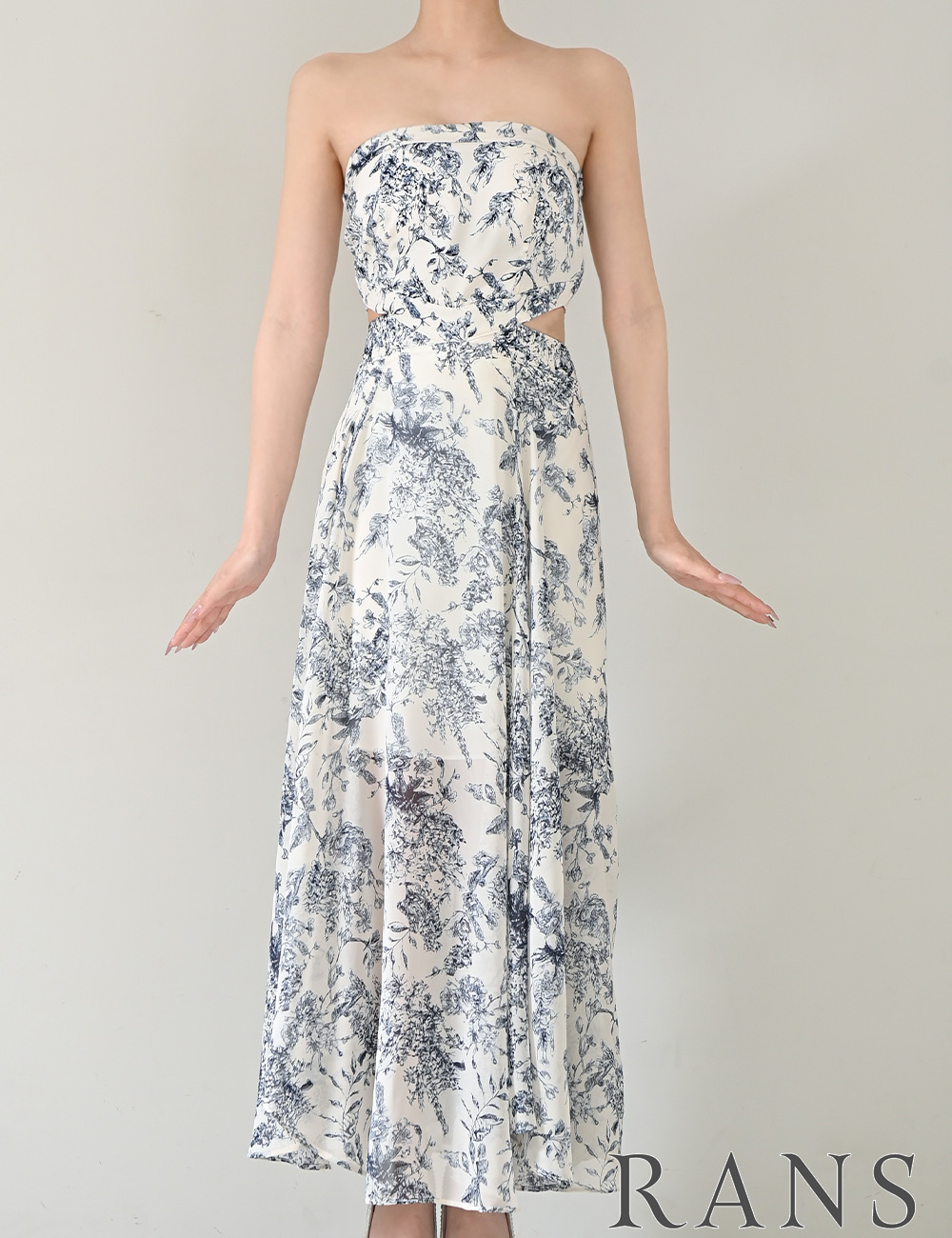 Sのみ即納][instock]【RANS】ロング/ドレス/ワンピース/ホワイト