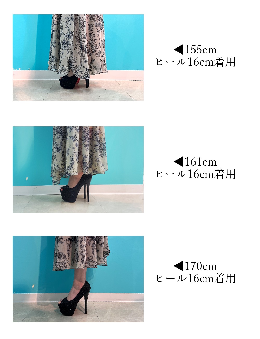[Sのみ即納][instock]【RAN SERENE】ロング/ドレス/ワンピース/ベージュ/ベア/フレア/サイドカットアウト/柄/ボタニカル