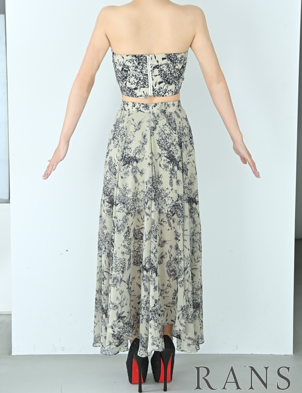 RANS ランズ 花柄ロングドレス Sサイズ 000000001249_k8KkoL7.jpg