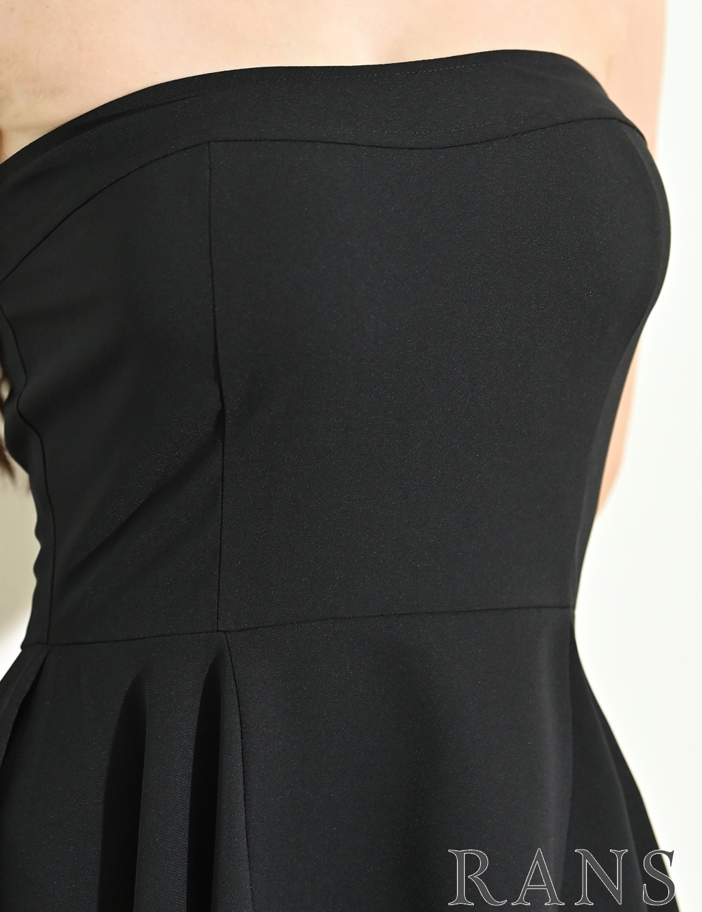 [即納][instock]【RANS】丈長/ミニ/ドレス/ワンピース/ブラック/ベア/フレア/アシンメトリー