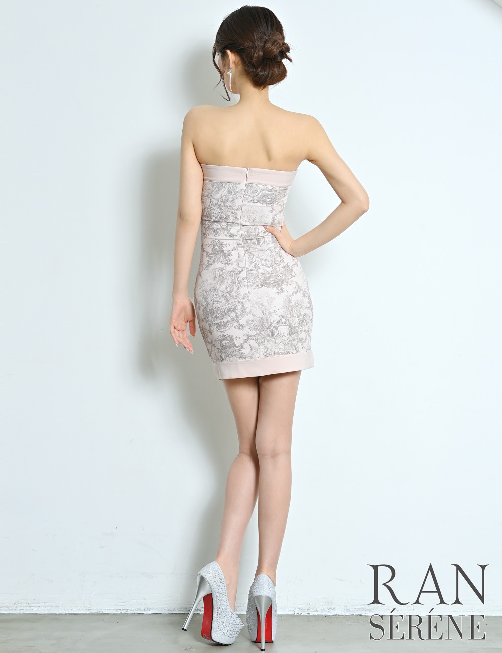 [即納][instock]【RAN SERENE】ミニ/ドレス/ワンピース/ピンク/ベア/タイト/柄/トワルドジュイ