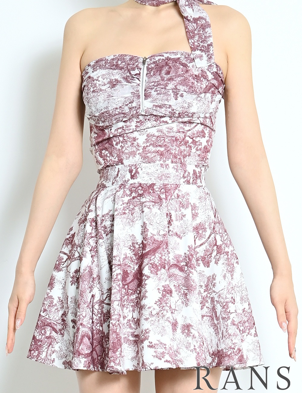 即納][instock]【RANS】ミニ/ドレス/セットアップ/レッド/ベア