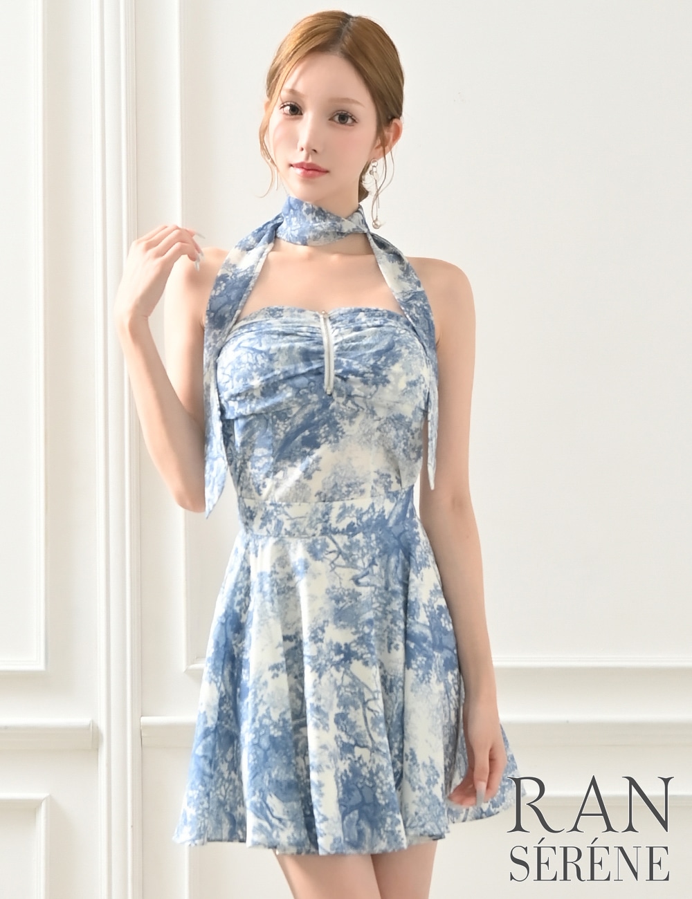 Mのみ即納][instock]【RAN SERENE】ミニ/ドレス/セットアップ/ブルー