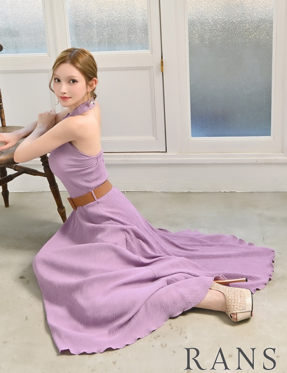 即納][instock]【RANS】ロング/丈長/ドレス/ワンピース/フレア