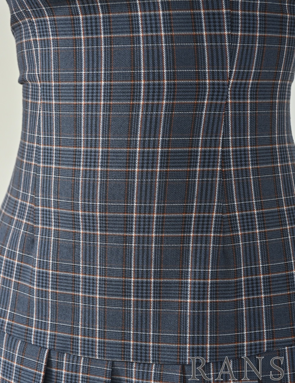 RANS ネイビー ベルベット ドレス S Blanca Vita｜オープンバック ベルベットドレス-ネイビー を