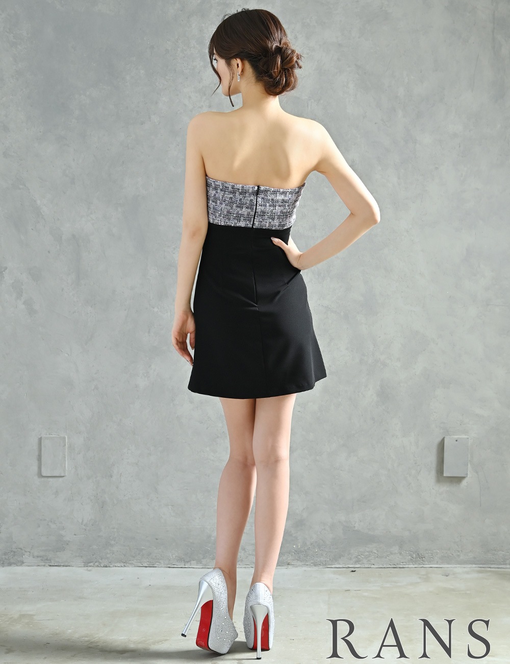 即納][instock]【RANS】ミニ/ドレス/ワンピース/ブラック/ブルー