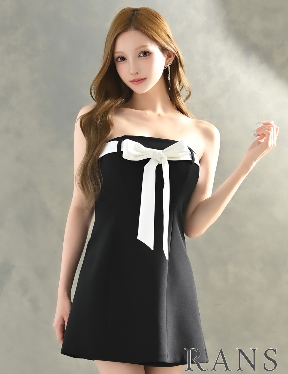 即納][instock]【RANS】ミニ/ドレス/ワンピース/ブラック/ベア