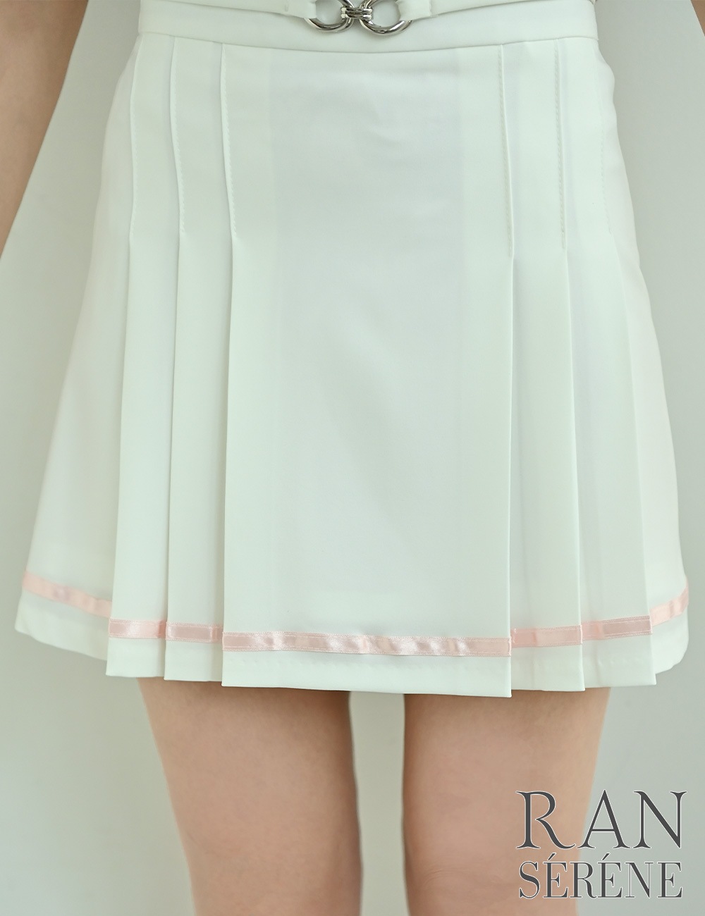 [即納][instock]【RAN SERENE】ミニ/ドレス/セットアップ/ピンク/ホルターネック/フレア/プリーツ/柄/トワルドジュイ