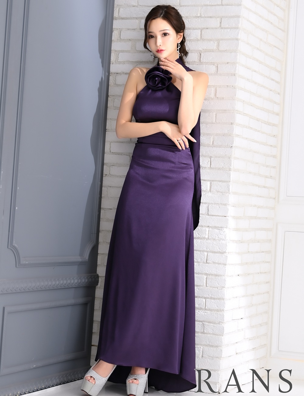 [即納][instock]【RANS】ロング/ドレス/ワンピース/パープル/アメスリ/フレア