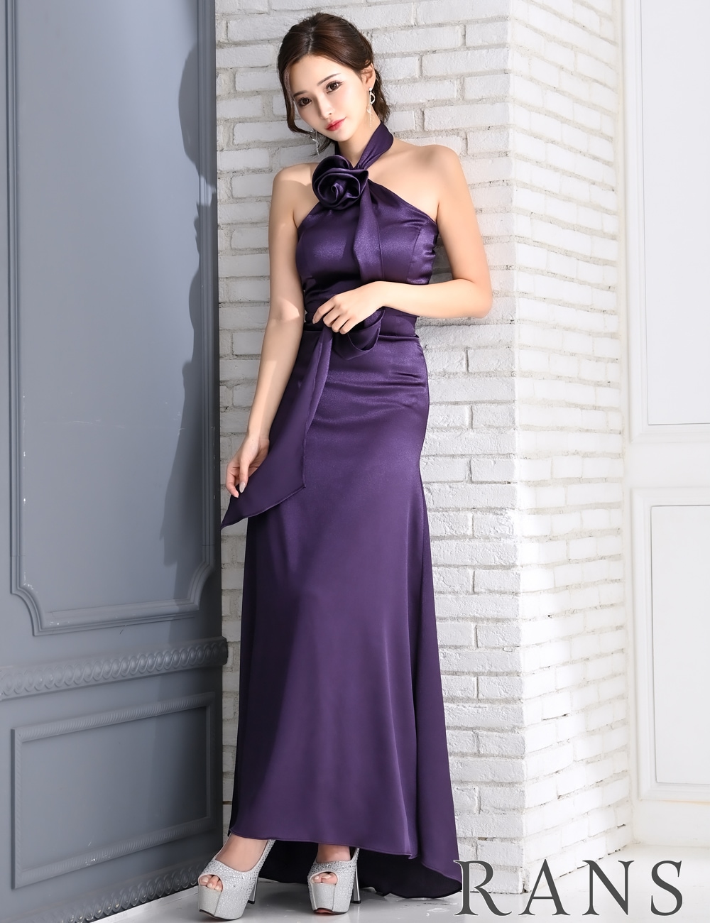 [即納][instock]【RANS】ロング/ドレス/ワンピース/パープル/アメスリ/フレア