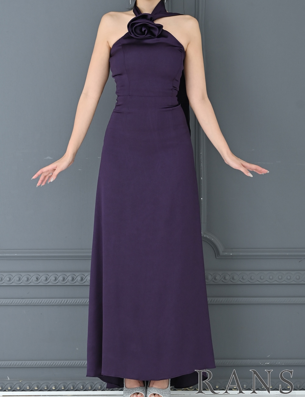 [即納][instock]【RANS】ロング/ドレス/ワンピース/パープル/アメスリ/フレア