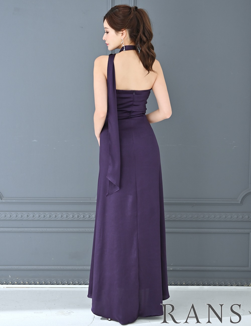 [即納][instock]【RANS】ロング/ドレス/ワンピース/パープル/アメスリ/フレア