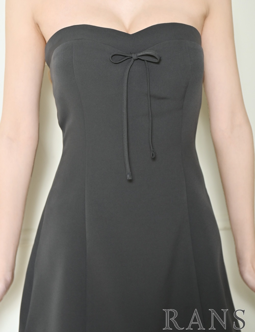 即納][instock]【RANS】ミニ/ドレス/ワンピース/グレー/ベア/フレア