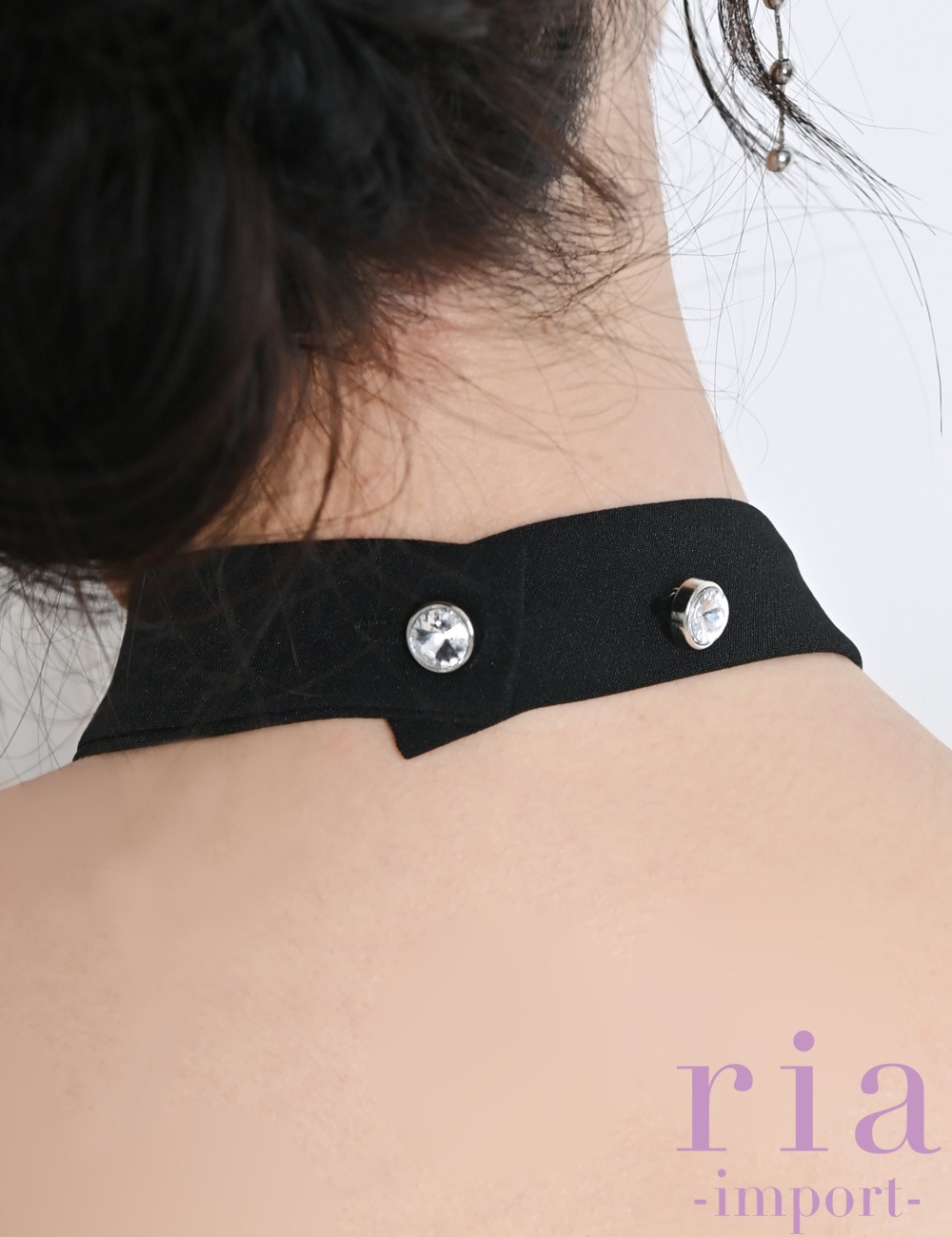 【ria】ミニ/ドレス/ワンピース/ブラック/ホルターネック/フレア/リボン