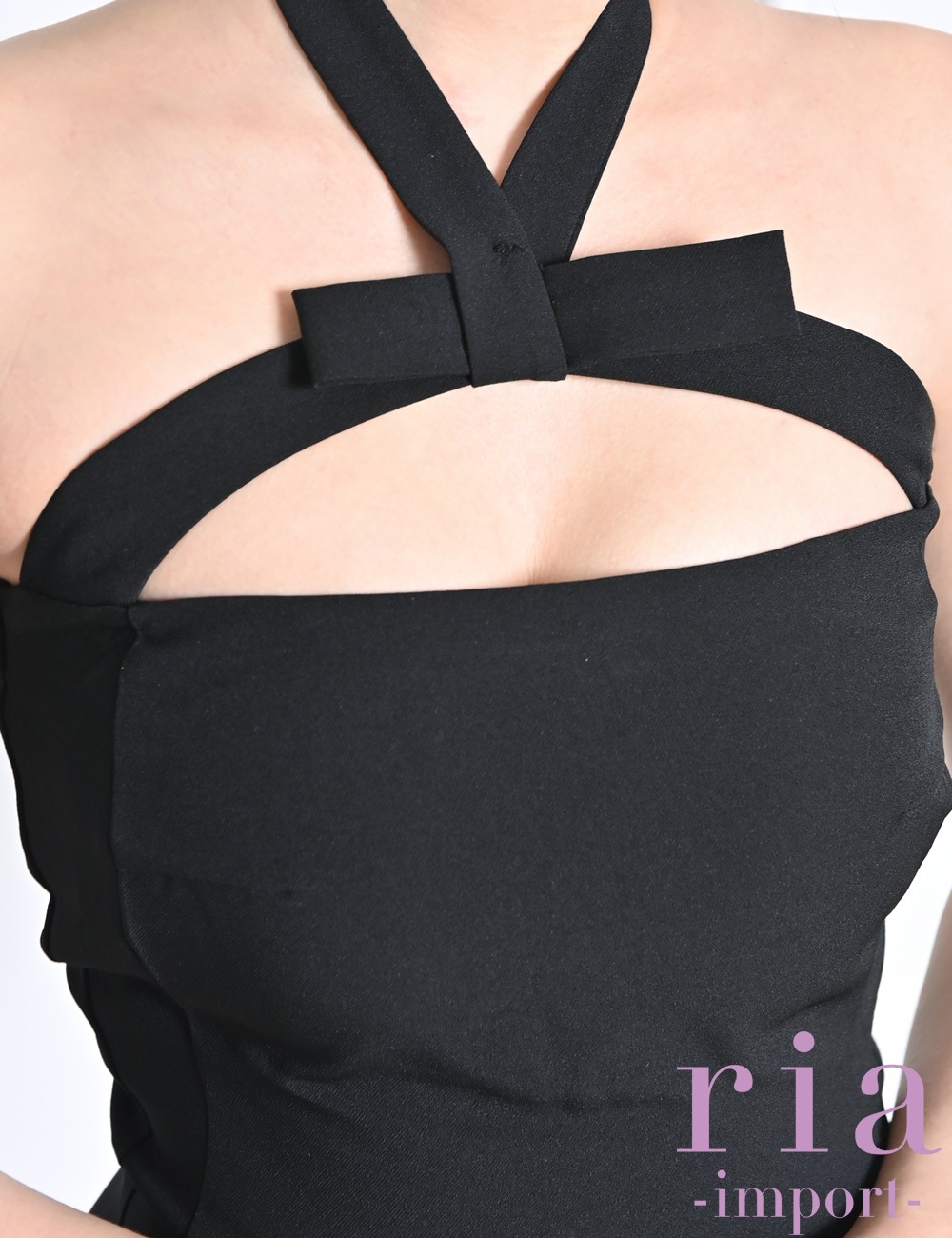 ria】ミニ/ドレス/ワンピース/ブラック/ホルターネック/フレア ria】ミニ/ドレス/ワンピース/ブラック/ホルターネック/フレア