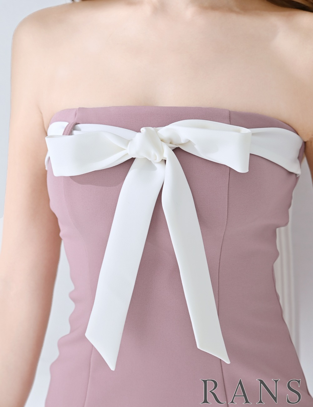 [即納][instock]【RANS】丈長/ドレス/ワンピース/ベア/タイト/ピンク/リボン