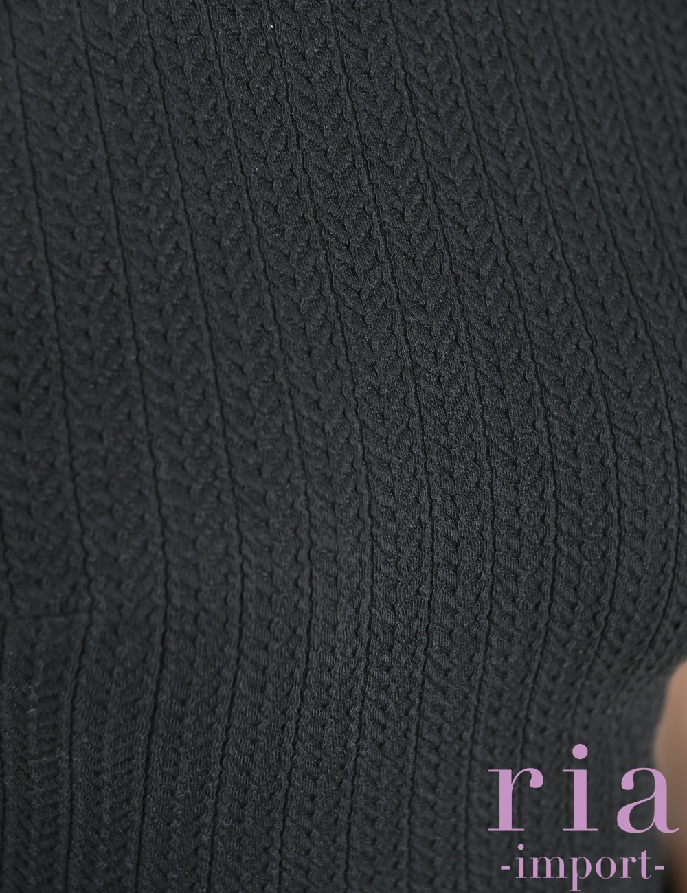 【ria】丈長/ドレス/ワンピース/ブラック/ホルターネック/タイト/ニット