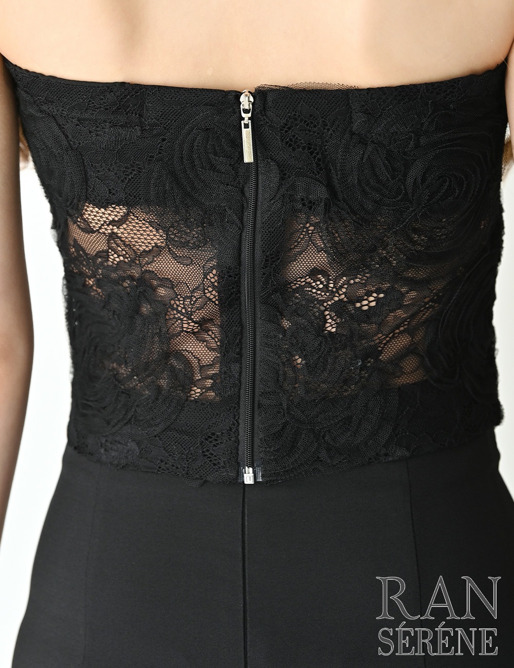 [即納][instock]【RAN SERENE】ミニ/ドレス/セットアップ/ブラック/ベア/タイト/レース/リボン