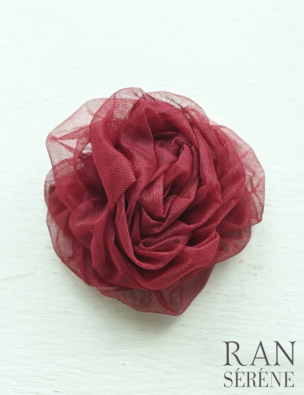 [即納][instock]【RAN SERENE】ミニ/ロング/ドレス/ワンピース/レッド/フレア/コサージュ/ローズ/シアー