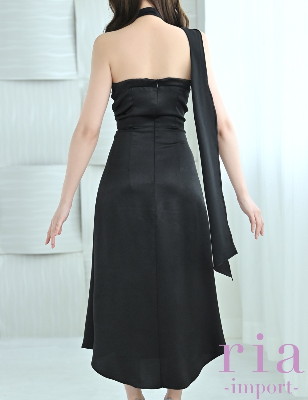 【ria】丈長/ドレス/ワンピース/ブラック/アメスリ/フレア