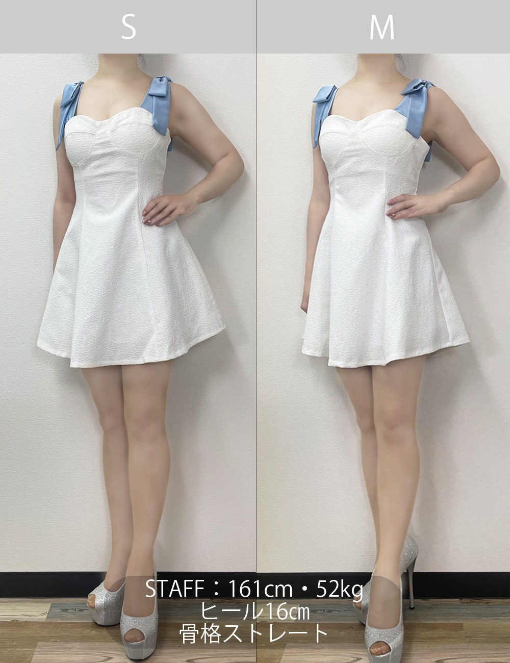 Mのみ即納][instock]【RANS】ミニ/ドレス/ワンピース/ホワイト