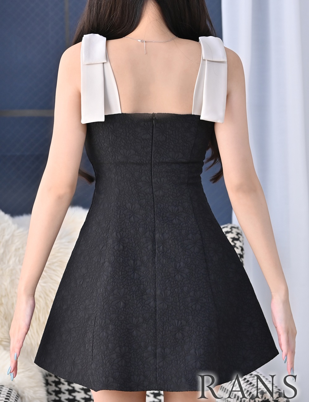 即納][instock]【RANS】ミニ/ドレス/ワンピース/ブラック