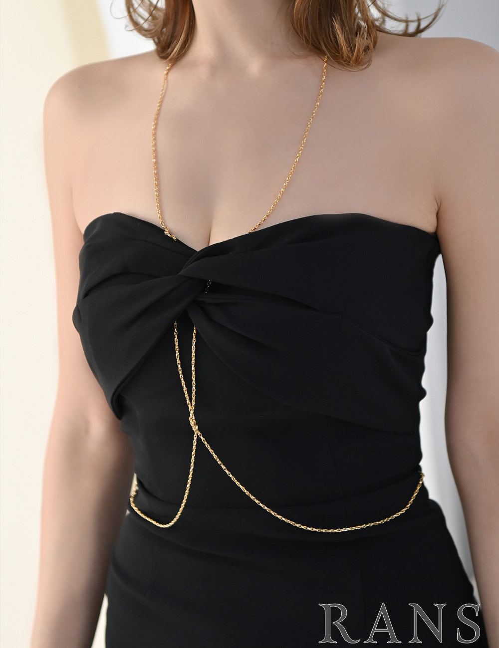 Mのみ即納][instock]【RANS】丈長/ドレス/ワンピース/ベア/ブラック