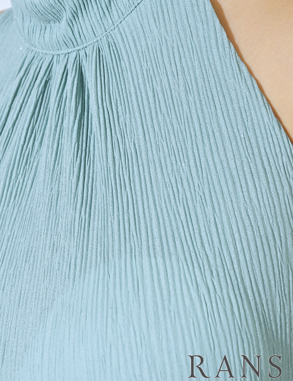 [即納][instock]【RANS】ロング/丈長/ドレス/ワンピース/フレア/ミント/ホルターネック