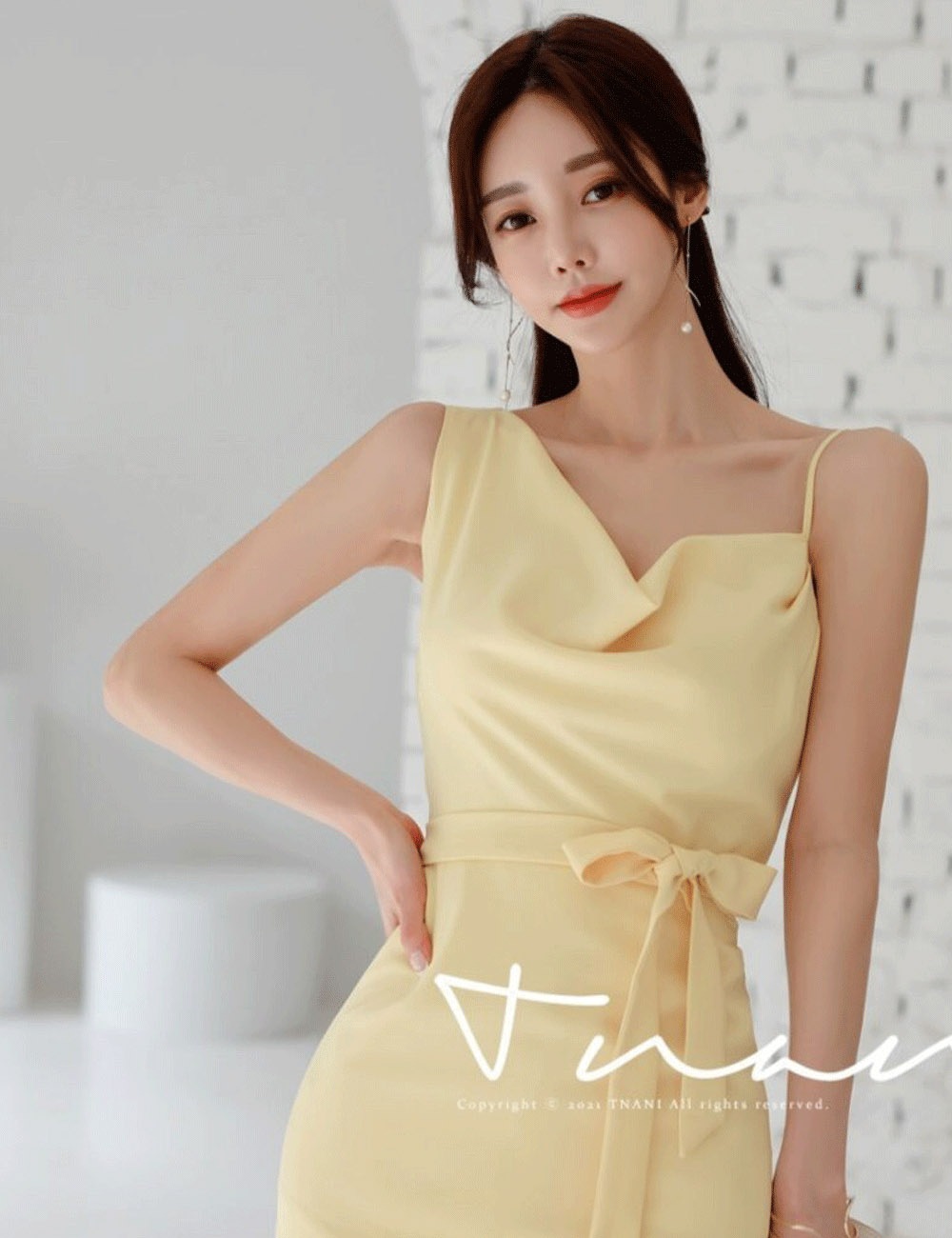 マックスアンドコー　イエローワンピース　美品 マックスマーラ MAX MARA レディース ワンピース イエロー