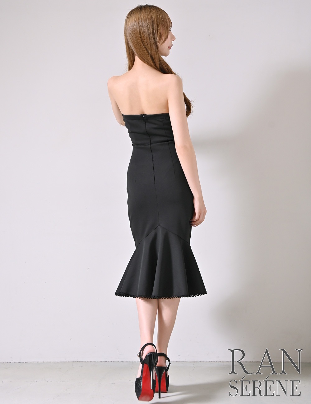 [予約商品]【RAN SERENE】丈長/ドレス/ワンピース/ブラック/ベア/マーメイド/ベルト