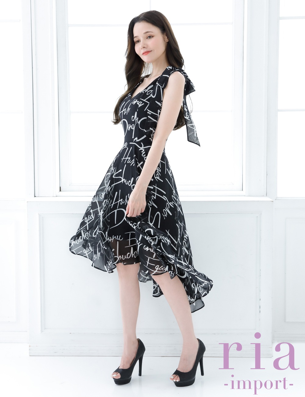 【未使用品】rokh ペイズリー総柄ドレスワンピース ria】※柄変更有り。2枚目の柄になります。/丈長/ドレス