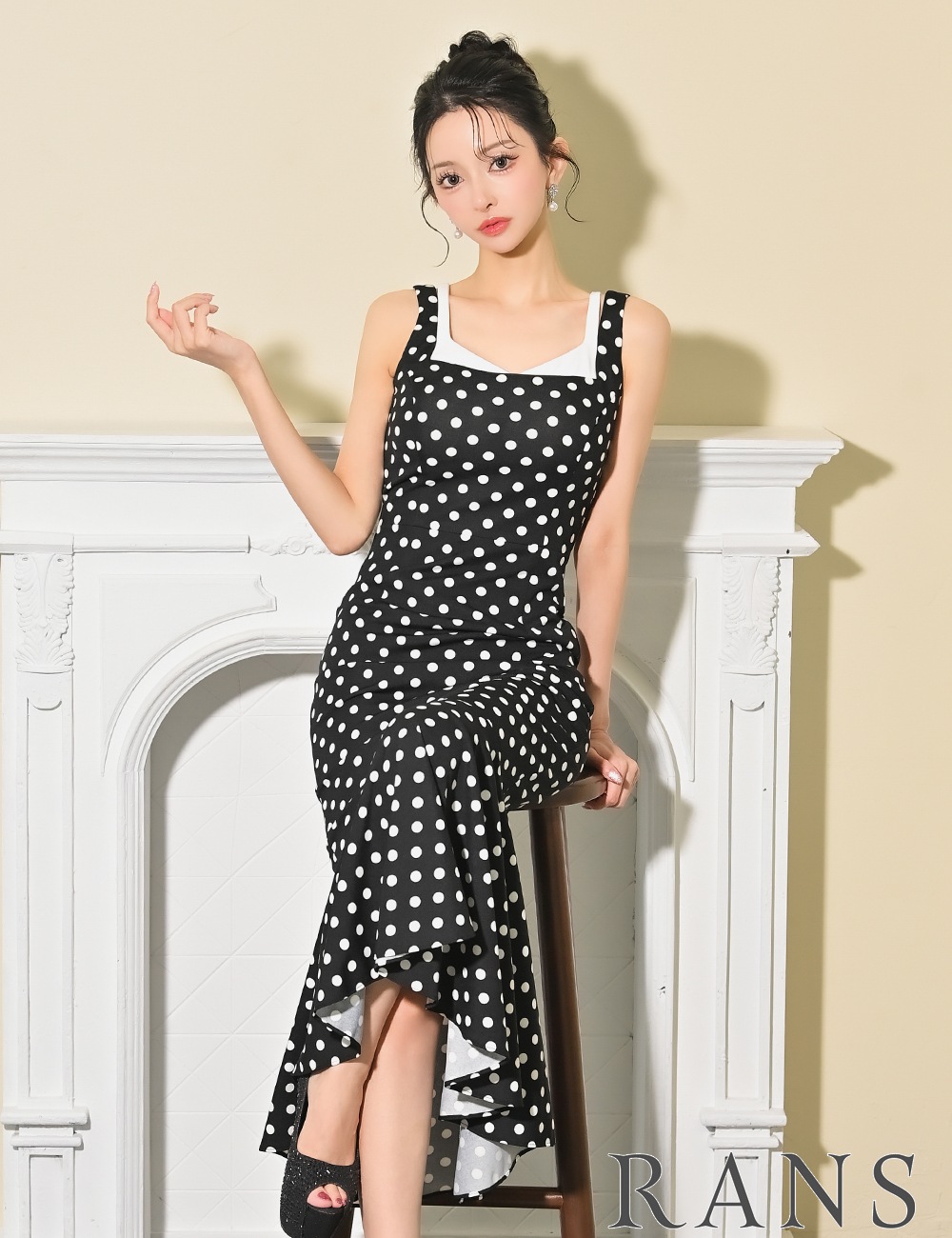 Sのみ即納][instock]【RANS】ロング/ドレス/ワンピース/ブラック