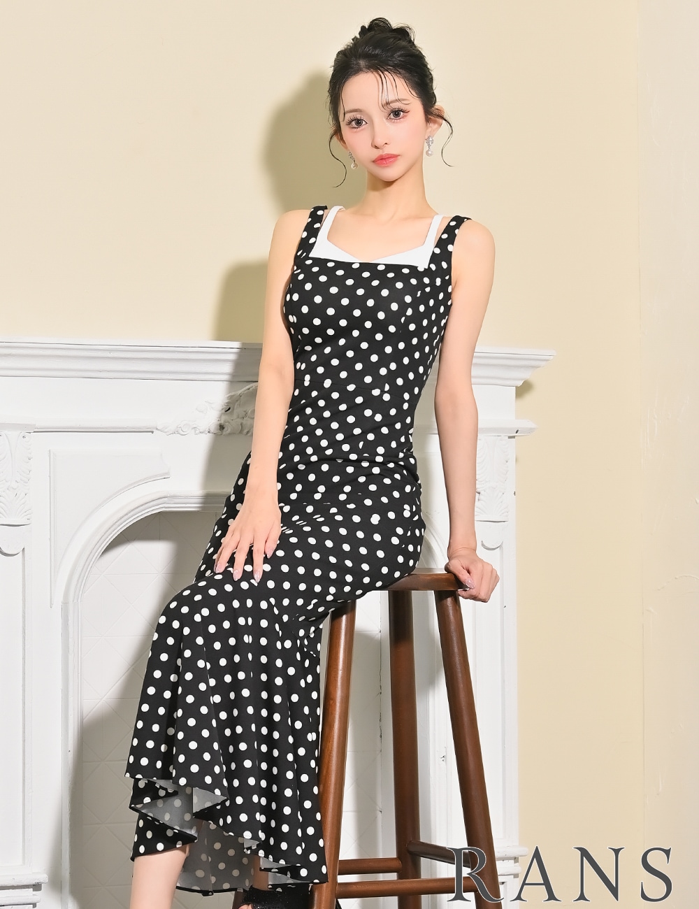 Sのみ即納][instock]【RANS】ロング/ドレス/ワンピース/ブラック