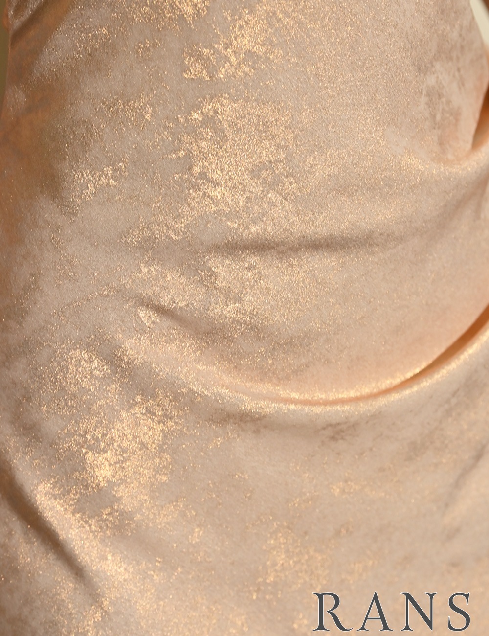 [即納][instock]【RANS】丈長/ロング/ドレス/ワンピース/ゴールド/キャミ/アシンメトリー/ドレープ