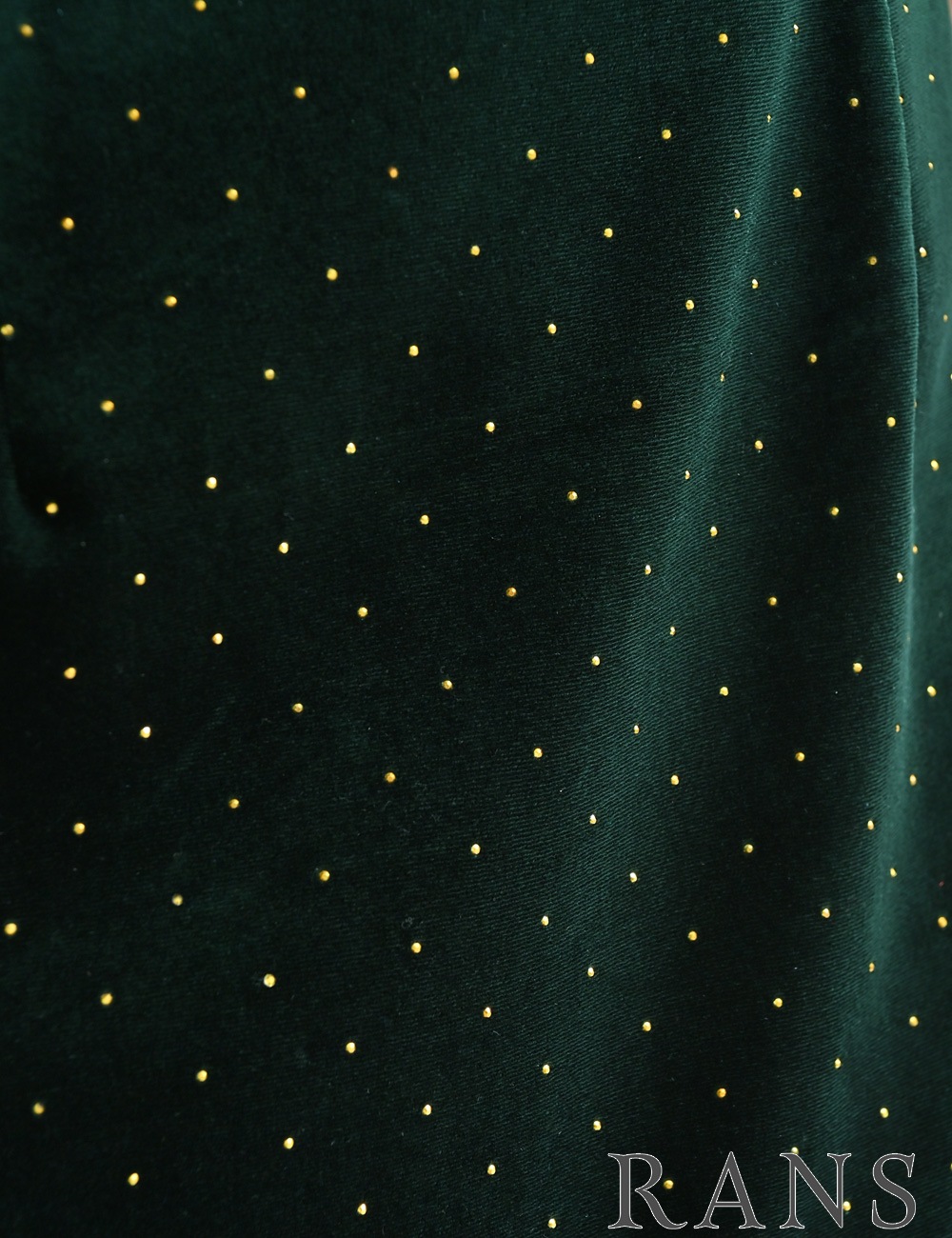 [即納][instock]【RANS】ミニ/ドレス/ワンピース/グリーン/ベア/タイト/ベロア/スタッズ