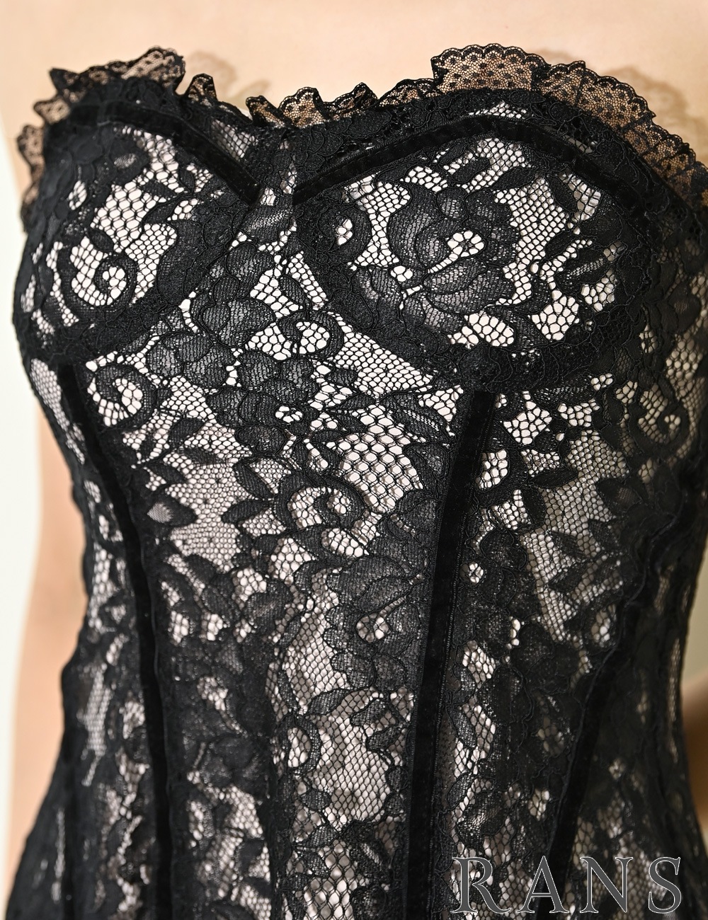 即納][instock]【RANS】ミニ/ドレス/ワンピース/ブラック/ベア/フレア